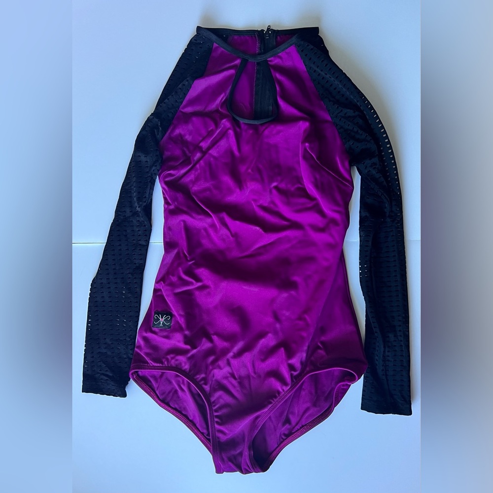 Kandi Kouture Purple/Black Keyhole Leotard